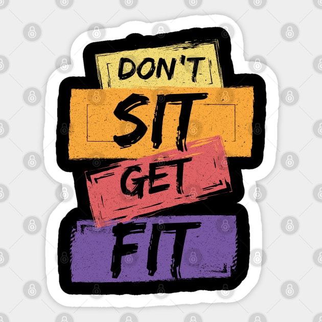 Don't Sit Get Fit Sticker by DeDoodle